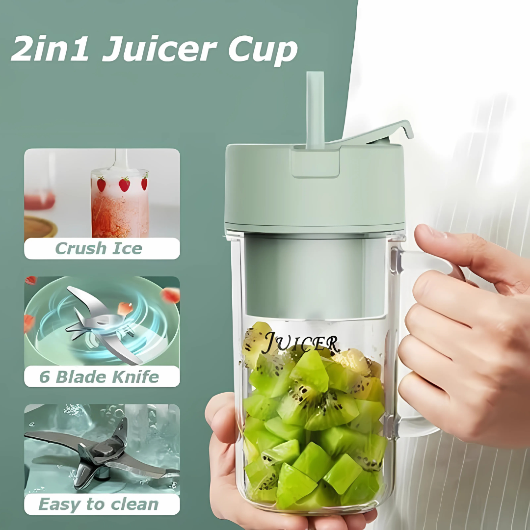 2-in-1 Mini Portable USB Rechargeable Juicer